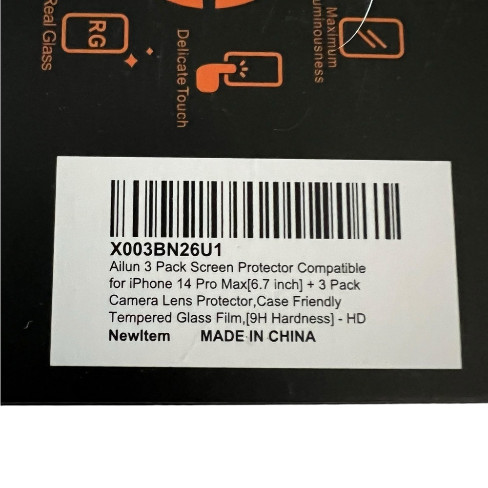 3 Pack iPhone 14 Pro Max Screen & Camera Lens Protector - Picture 2 of 4